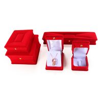 Boîte de rangement élégante rouge pour bijoux, collection de boîtes à bagues, boîte à boucles d'oreilles, insert amovible, présentoir pour colliers et bracelets