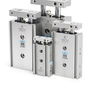 Cilindro Neumático de Doble Eje y Doble Vástago de la Serie TDA Industrial, con Opciones de Montaje Pequeñas y Flexibles