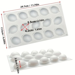 แม่พิมพ์ซิลิโคนทำขนมรูปผลไม้ 15 ใบ รุ่น TangChu สำหรับทำขนมมูสลีมอน ขนมหวานสไตล์ฝรั่งเศส ใช้กับเตาอบได้ - Product Image 6