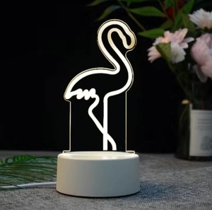 2024 Acrylic Abs Lamp Bedroom Smart Home <b>Lights</b> 3D Illusion Night Lamps RGB Animal Cute Cat Deer LED <b>Light</b> Touch <b>Remote</b> <b>Control</b> - Product Image 2
