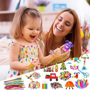 Kit de Pompones de Plástico para Manualidades, Certificado CE EN71, Más de 2000 Piezas Coloridas, Suministros de Arte y Manualidades para Niños EU-A-mazon, Juguetes Creativos Personalizados para Pegar - Product Image 2