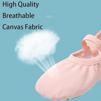 Chaussons de danse souples de haute qualité pour filles, en toile, pour la pratique du ballet, prix de gros, ballerines pour enfants