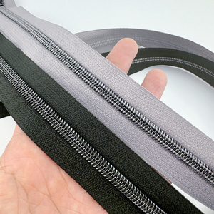 Chuỗi dài mở-end Nylon dây kéo 3M đầy đủ Zip ren Polyester cho may váy túi Giày phụ kiện thuận tiện băng kéo thanh trượt - Product Image 6