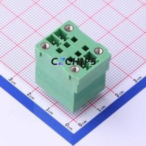 KF2EDGVHM-3.81-2*2P Plug-in Terminal Block Through hole,P=3.81mm Board-to-Board / Socket - Closed Screw Fixing 2x2P 3.81mm - Product Image 1