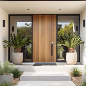 Puertas de Entrada Principales de Diseño Moderno, Originales de Fábrica, Puertas Exteriores de Madera Sólida, Puertas Pivotantes Externas - Product Image 3