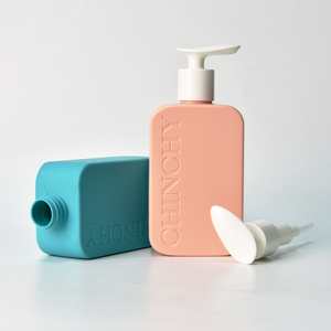 Bouteilles de shampooing et d'après-shampooing en plastique PET carrées personnalisées en gros, logo en relief, emballage cosmétique pour lotion, nettoyant pour le visage - Product Image 5