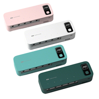 Support mural intelligent pour brosse à dents avec stérilisateur UVC, séchage turbo par ventilateur, stérilisation à 99,9 %, chargement USB Type-C, batterie 2000 mAh