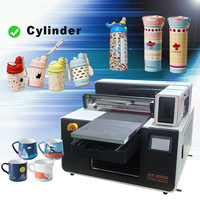 Printer UV Flatbed A3 Teknologi Baru 3040 Hybrid Flatbed dan Printer UV DTF All in One untuk Stiker Botol Silinder