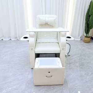 Fauteuil de manucure et pédicure de luxe moderne, multifonctionnel, avec massage électrique et bain de pieds extensible - Product Image 4