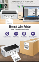 SL-H8081U Hitam 4 Inci Printer Usb 203Dpi Thermal Label Printing dengan Holder Option