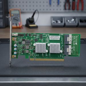 AOC-SLG4-4E4T Quad NVMe HBA PCIe 4.0 x16 แบบ Low Profile 2x SlimSAS 4x U.2 Retimer RoHS - Product Image 4