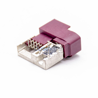 Conector RF Macho HSD 4+8 de Alta Velocidad, Código H, Montaje en PCB con Orificio Pasante para GPS Automotriz