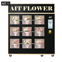 Distributeur automatique de bouquets de fleurs de luxe AIT, kiosque réfrigéré avec écran tactile, graphismes personnalisés, gestion basée sur le cloud