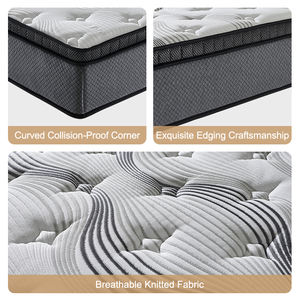 מחלקה ראשונה באיכות הסיטונאית מחיר מלון יוקרה כיס באביב היברידית מזרן קינג גודל בד סרוג רך - Product Image 2