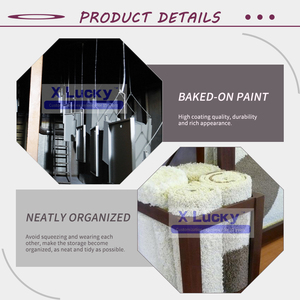 May Mắn Tùy Chỉnh Cuộn Thảm Mẫu Gạch Thảm Hiển Thị Đứng Gỗ Hiển Thị Đứng Với Ánh Sáng Đơn Giản Hiển Thị Giá Sàn Thảm - Product Image 3