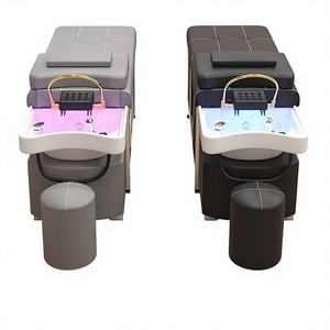 Lavabo in Ceramica con Lettino per <span class=keywords><strong>Shampoo</strong></span> in Acciaio Inox, Terapia della Testa con Circolazione d'Acqua, Risparmio Energetico, Acqua Calda, Design Moderno per Salone di Parrucchiere - Product Image 6