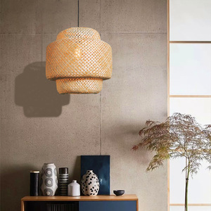 Đèn thả trần mây tre đan kiểu Bắc Âu - Product Image 3