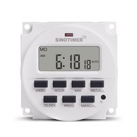 Temporizador Programable Semanal Digital TM618H de 7 Días, Control de Relé de Tiempo, Salida de Voltaje de CC 12V 24V CA 110V 120V 220V 230V