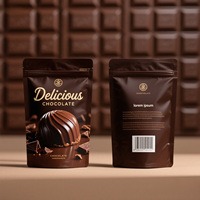 Op Maat Gemaakte Bedrukking Geconserveerd Fruit Noten Chocolade Poeder Verpakking Zak Plastic Rits Zelfdragende Aluminiumfolie Zak