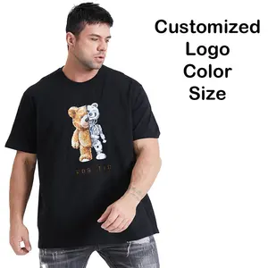 גדול וגבוה בתוספת גודל 7XL Dtg מותאם אישית 3d Tshirt מסך מודפס גרפי T חולצות גברים ריק רגיל T חולצות עבור הדפסה