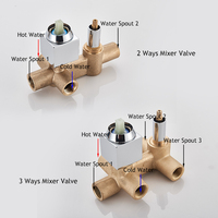 2/3 façons accessoires de salle de bain salle de bain douche mitigeur mitigeur montage mural Para eau chaude froide robinet de douche cartouche
