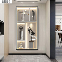 Creative danse cygne cristal porcelaine moderne verre peintures murales led cristal porcelaine peinture décor à la maison pour salon