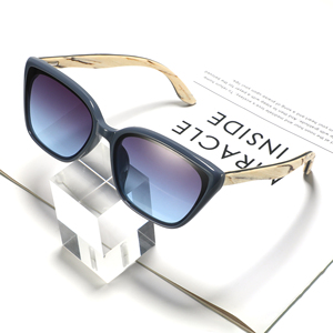 2025 alta calidad fábrica hecha a mano gafas de sol logotipo personalizado Unisex lujo moda gafas de sol madera bambú gafas de sol polarizadas - Product Image 4