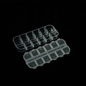 <b>12</b> Compartment Transparent Plastic Storage Box With Lids For Jewelry Pill Medicine Daily Necessities Organization - Product Image 3
