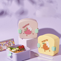 Boîte à lunch personnalisée pour enfants, conteneur à collation scolaire, boîte de voyage portable en plastique à trois niveaux, micro-ondable, capacité 1-3L