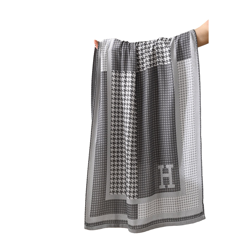 Patrón H con mil pájaros - gris