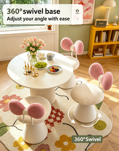 Fauteuil d'appoint en peluche à dossier en arc, siège rembourré doux pour salon, chaise de loisirs moderne au design contemporain - Product Image 4