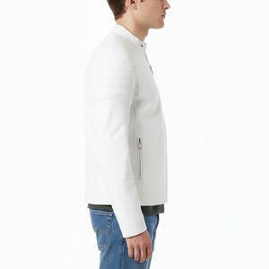 Mejor Proveedor, Chaqueta de Cuero 100% Genuino para Hombre, Deportiva, a la Moda, Impermeable, Transpirable, con Cuello Alto, Nueva, a Bajo Precio - Product Image 3