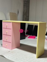 Table de maquillage et coiffeuse intégrée Yicheng Beauty Cream Style, bureau multifonctionnel pour chambre à coucher et mobilier de maison