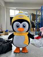 Costume de mascotte pingouin gonflable en peluche pour cosplay
