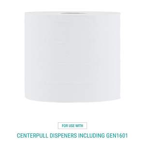 Windsoft 1420 Toallas de cocina blancas de 2 capas 13-1/2 \ "Longitud X 8 \" Ancho Flujo central Rollo de toallas de papel perforado Caja de 6 - Product Image 2