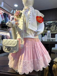 Robe en dentelle en coton pour filles, jupe épaules dénudées, robe de princesse avec sac fantaisie, prix d'usine, nouvelle collection - Product Image 6