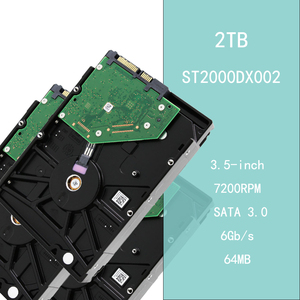 ST2000DX002 Disque hybride SSD interne SATA 2 To 3,5 pouces avec cache 64 Mo 7200 tr/min pour PC de bureau, usage général et stockage de données - Product Image 1