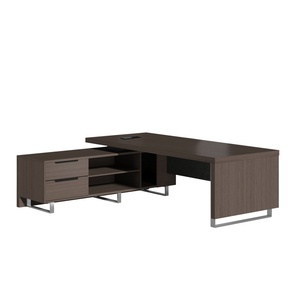 Entrepôt américain en stock Mobilier de bureau moderne MFC en l pour affaires Bureau de direction en bois Bureau de direction - Product Image 6