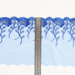 Tissu en dentelle florale brodée en maille <span class=keywords><strong>noire</strong></span> en gros pour sous-vêtements, vêtements, chemises de nuit, poupée <span class=keywords><strong>Barbie</strong></span>, 20 cm de large, dentelle africaine - Product Image 6