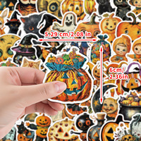 50 Pegatinas Personalizadas de Halloween para Botellas de Agua, Teléfonos Móviles, Computadoras, Patinetas, Pegatinas Decorativas Impermeables
