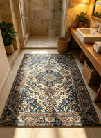 Tapis en laine oriental de style persan fait main, écologique, réversible, à motifs géométriques, techniques de tissage, 9x12, pour la prière et l'utilisation en voiturette de golf