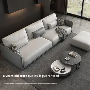 أريكة مقطعية فاخرة إيطالية بأربعة مقاعد موديل 2025 بقماش جديد بتكنولوجيا إسكندنافية لغرف المعيشة الصغيرة العصرية البسيطة - Product Image 3