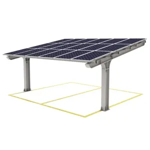 코리 카 포트 태양 전지 패널 킷 카 포트 태양 지붕 시스템 주차 랙 구조 태양 알루미늄 카 포트