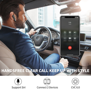 Casque sans fil à une seule oreillette, microphone à réduction de bruit, 16 heures de conversation, format intra-auriculaire, LED pour téléphone portable, utilisation mains libres - Product Image 5