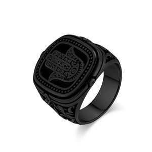 Bague rétro Fatima en acier inoxydable pour homme, style traditionnel, protection personnelle, pour l'Asie occidentale et l'Afrique du Nord - Product Image 3