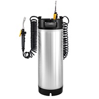 Distributeur de bière Cornelius en acier de 6,5/9,5/19 L pour brassage maison, café froid Nitro, avec système Ball Lock et pistolet pulvérisateur pour Kegerator