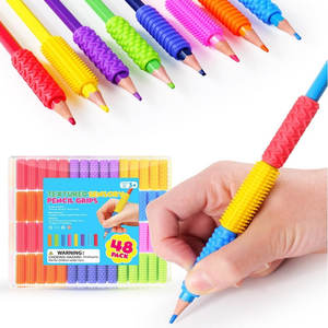 Ensemble de poignées de crayon texturées en silicone pour enfants et adultes, jouets sensoriels éducatifs pour le TDAH, l'autisme, l'anxiété, le soulagement du stress - Product Image 1
