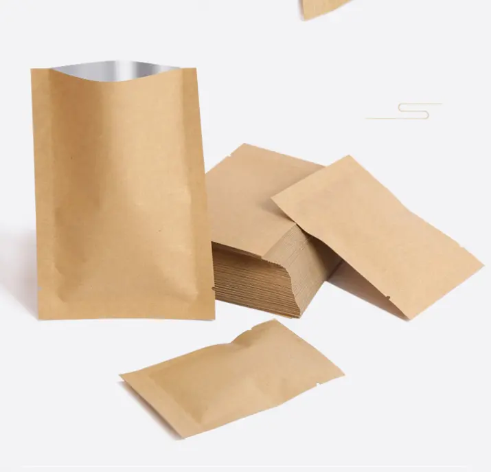 Papel kraft Biodegradable, bolsas de té pequeñas con sello térmico de impresión personalizada, bolsita de té a prueba de humedad de grado alimenticio