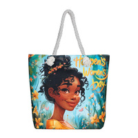 Tas Tote Kanvas Katun Besar Desain Baru Grosir untuk Wanita, Pelajar, Remaja Putri - Tas Selempang Tali Modis dengan Ritsleting untuk Pantai