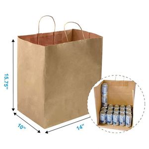 Kraft Paper <b>Bags</b> with Twisted Handles for Take-Out Wedding Party Colored Economy Gift <b>Bags</b> Supermarket Grocery Paper <b>Bag</b> - Product Image 6